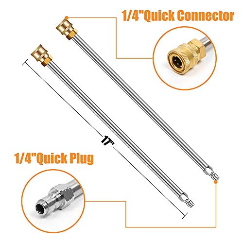 BEETRO 20'' Pressure Washer Surface Cleaner Attachments with 4 Wheels, Stainless Steel Housing and 2 Spray Wands, Power Washer Accessory for Driveway,Sidewalk,Deck, Patio, Max.4000 PSI