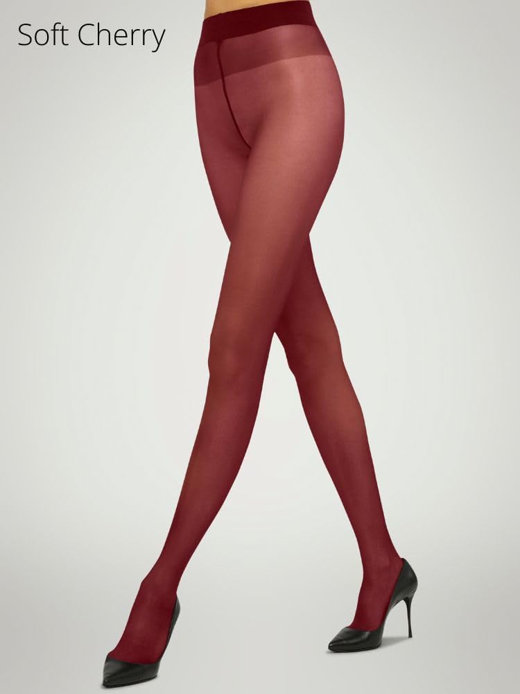 Wolford Satin Touch 20 Denier Tights For Women Soft Satin Feel Sheer Hosiery Extra-Wide Waistband Perfect for Any Occasion