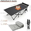 Adults Folding Camping Cot Portable Heavy Duty Sleeping Bed W/Mattress&Carry Bag - View #6
