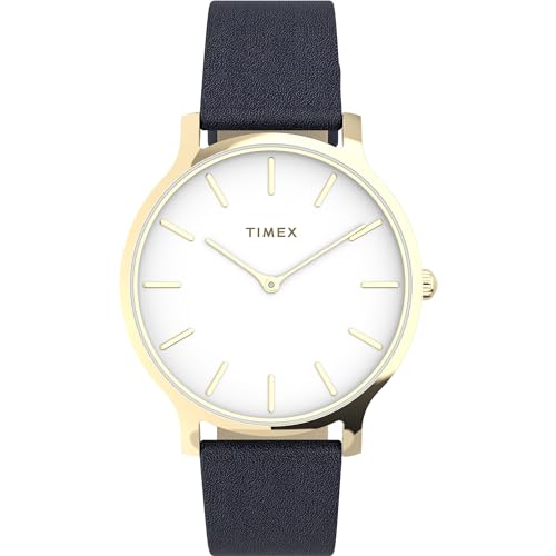 Image of TIMEX Transcend Analog Watch for Women with White Round Dial & Blue Fabric Strap Band Water Resistant Women's Wrist Watches - TW2V04900AP