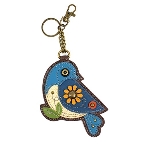 CHALA Bird Collection Women's Decorative Key Fob/Coin Purse Accessory - Blue Bird