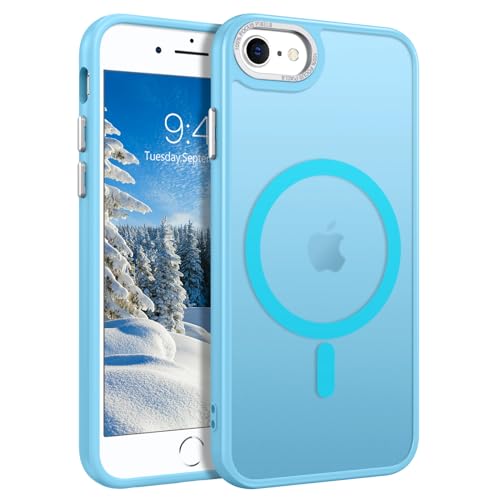 Étui magnétique Guagua pour iPhone SE 2022 et 2020 coque translucide antichoc