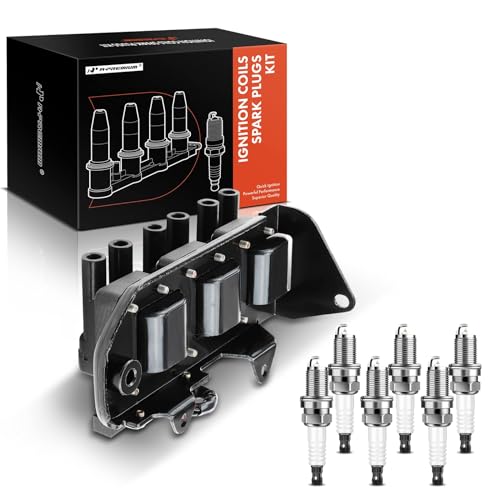 A- 1x Ignition Coil Pack and 6x Iridium Spark Plugs Hyundai