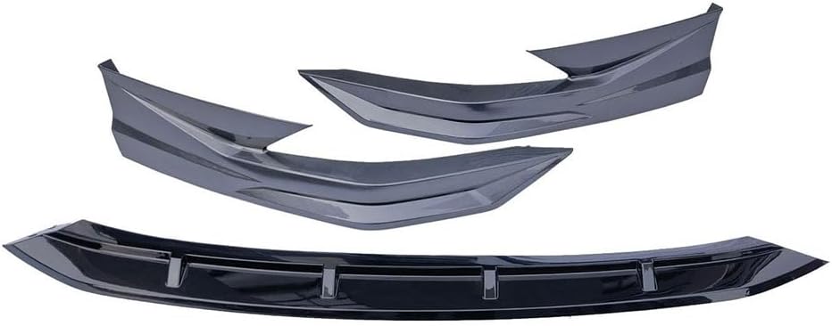 Front Bumper Lip Splitter Kit Compatible with Honda Accord Sedan 11TH Gen 2024 2023 Chin Spoiler Splitter Body Kit Exterior Car Accessories PP 3PCS(Grey+Black)