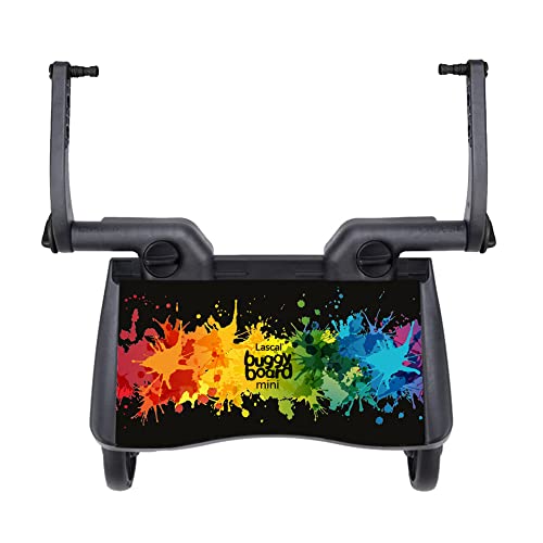New Lascal BuggyBoard Mini Special Edition | Universalbrett, kompatibel mit über 99 % aller Kinderwagen, ideal für kleinere Kinderwagen (Regenbogenspritzer)