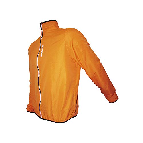 JAQUETA/CASACO CORTA VENTO CICLISMO LARANJA GG