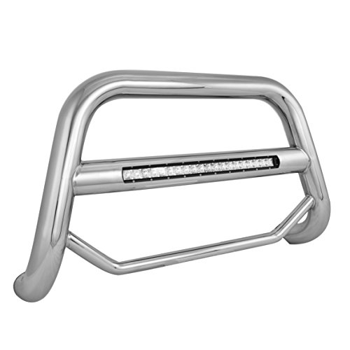 Image of Black Horse MAX Beacon Bull Bar No Skid Plate Stainless Steel Compatible with 2014-2019 Toyota Highlander-MAB-TOF5307S
