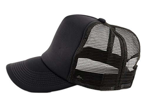 Image of NYFASHION101 Plain Mesh Trucker Hat - Breathable 6-Panel Daily Snapback Cap, Customizable Ideal for DIY Embroidery & Patches