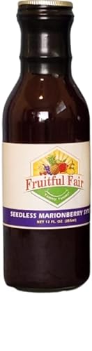 Jarabe de Marionberry - Salsa gourmet de frutas reales (12 onzas líquidas cada una)