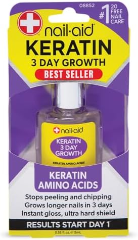 NAIL-AID Keratin 3 Day Growth, Clear, 0.55 Fluid Ounce