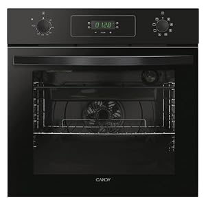 Candy Idea FIDCP N615 L, Horno Multifunción, 65L, 1 Bandeja y 1 Rejilla, Ventilador Radial, Limpieza Aquactiva, Convección + Ventilador, 8 Funciones, Mandos Push&Pull, Puerta Doble Cristal, Negro