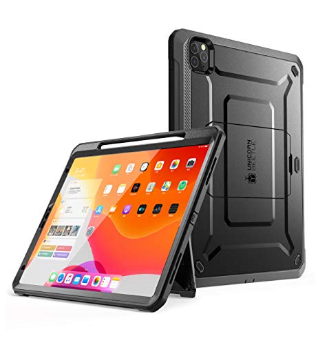 Supcase Ub Pro Series Case For Ipad Pro 12.9 Inch For 2020 Release Only, Support Apple Pencil Charging With Built-In Screen Protector Full-Body Rugged Kickstand Protective Case (Black) #TOP5