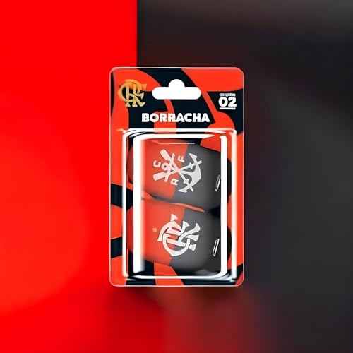 Borracha Retangular Flamengo Blister Com Gular Vermelho Sky Paper