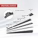 KEMIMOTO UTV Windshield Wiper Kit Hand Operated Manual Windshield Wiper for Hard Coated Or Glass Windshields Compatible with Maverick X3 Commander Defender Pro Golf Cart