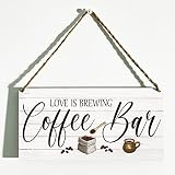 Coffee Bar Signs Kitchen Wall Decor Coffee Signs Farmhouse Coffee Bar Decor Wood Coffee Wall Art for