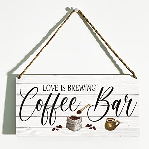 Coffee Bar Signs Kitchen Wall Decor Coffee Signs Farmhouse Coffee Bar Decor Wood Coffee Wall Art For Home/Office/Coffee Bar Decorations, 12" X 6"(Gms177) #TOP8