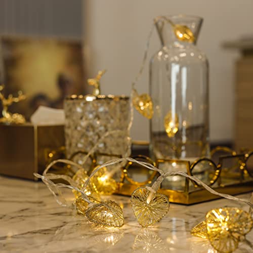 Cobus CozyHome Herz Lichterkette 5m mit 20 warmweißen LEDs