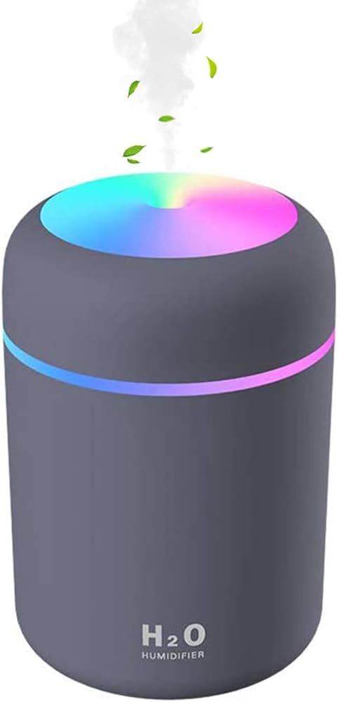 Cool Mini Humidifier, USB Personal Desktop Colorful Cool Mist Humidifiers for Bedroom, Car, Office, etc. Auto Shut-Off, 2 Adjustable Mist Modes, Super Quiet (Navy)
