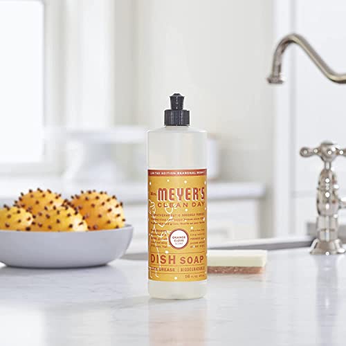 Mrs. Meyer's Clean Day Dishwashing Liquid Dish Soap, Cruelty Free Formula, Orange Clove Scent, 16 Fl Oz Bottle (Pack Of 3) #TOP7