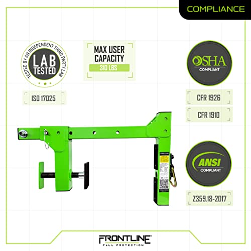 Frontline Fall Protection ROP16 Parapet Adjustable Non-Penetrating Anchor | Lightweight and Portable | Fast and Easy Set-up |High Strength ASTM Rated Steel | OSHA and ANSI Complaint by FRONTLINE FALL PROTECTION - Image 6