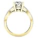Imagen de Dazzlingrock Collection Anillo de compromiso de oro macizo de 14 quilates con diamante natural redondo y certificado GIA de 1