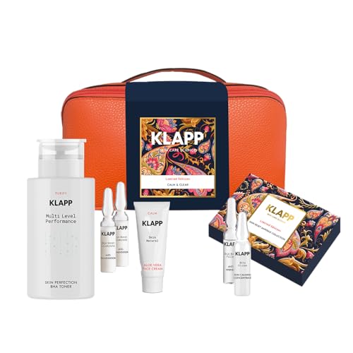 KLAPP Cosmetics - Calm & Clear Set (3x 2ml Amp| 2ml Conc| 20ml Cream|200ml Toner)