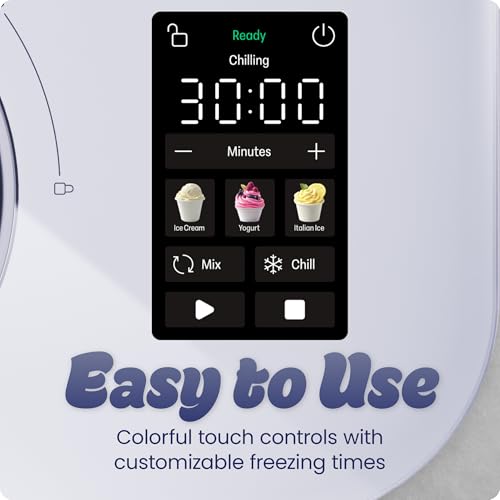 Image of Iceman by Chefman Trio Ice Cream Maker | No Pre-Freezing with Built-In Compressor | for Ice Cream, Froyo, Sorbet, Sherbet, Italian Ice, Frozen Yogurt & More | (2) 20oz Containers & Lids