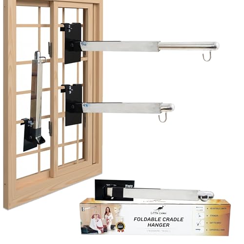 Image of Mounted Adjustable Baby Window Cradle Hanger | Hanging Rod for Baby Jhula, Swing & Cradle | Up to 20KG