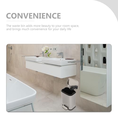 Papelera Pedal Acero Inoxidable 6L para Cocina y Baño miniatura 3