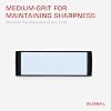 Global G-1800L, Two-Sided Sharpening Whetstone, Rough/Medium, Large, Orange,White