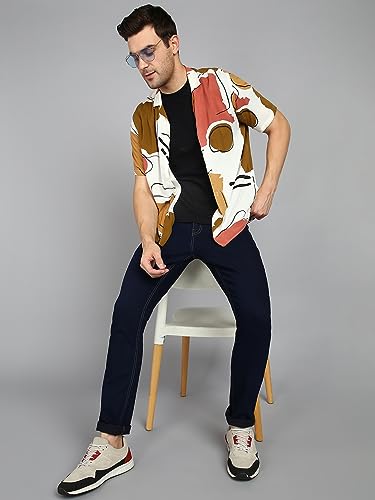 Image of Urbano Fashion Men's Regular Fit Mid Rise Washed Jeans Stretchable
