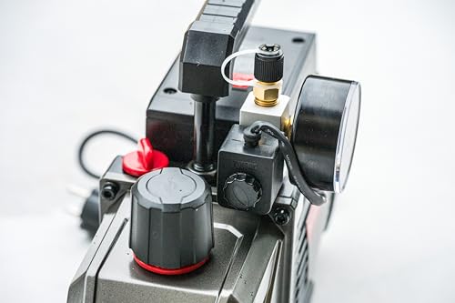 Pompa A Vuoto A Due Stadi Con Valvola Di Intercettazione E Manometro 2 Cfm 1/3 Hp 56 L/Min Hvac R32 - 4