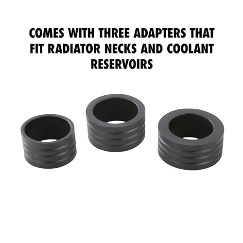 Image of OEMTOOLS 27066 Coolant System Refiller Kit, 3 Adapters | Remove Air Trapped in Cooling System, Test Radiator and Heating Core Lines for Leaks | Fits Radiator Necks and Coolant Reservoirs