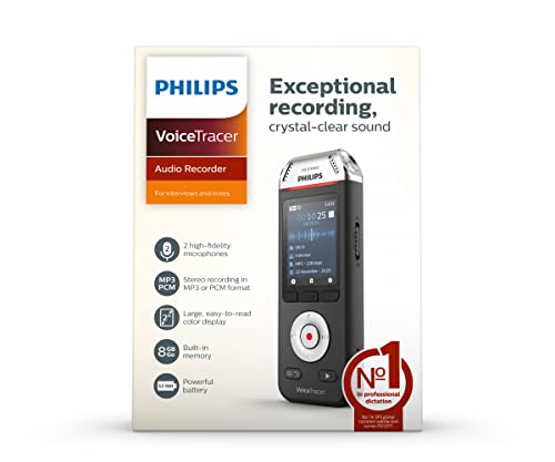 Philips Enregistreur Voicetracer audio pour Interviews et Notes DVT2110