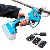 Tijeras podar inalámbricas,Tijera de podar eléctricas 21V 2000mAh Recargable Podadora a batería portátil 40mm Herramienta de corte para...