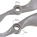 uxcell RC Propellers CW 7x5 Inch 2-Vane for Airplane Nylon Gray 2Pcs with Adapter Rings