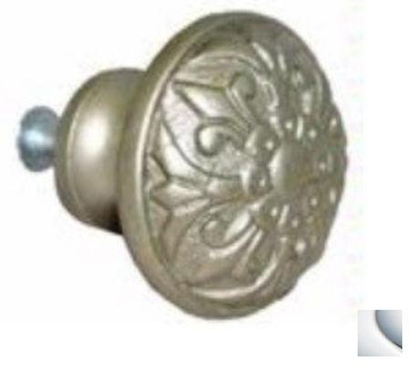 Image of 88-723 1.5 in. Fleur-de-lis Chrome Finish