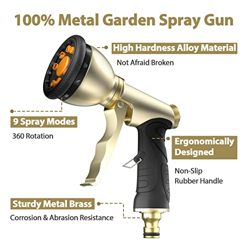 Gartenbrause Wholev Handbrause Wasserspritze aus Metall
