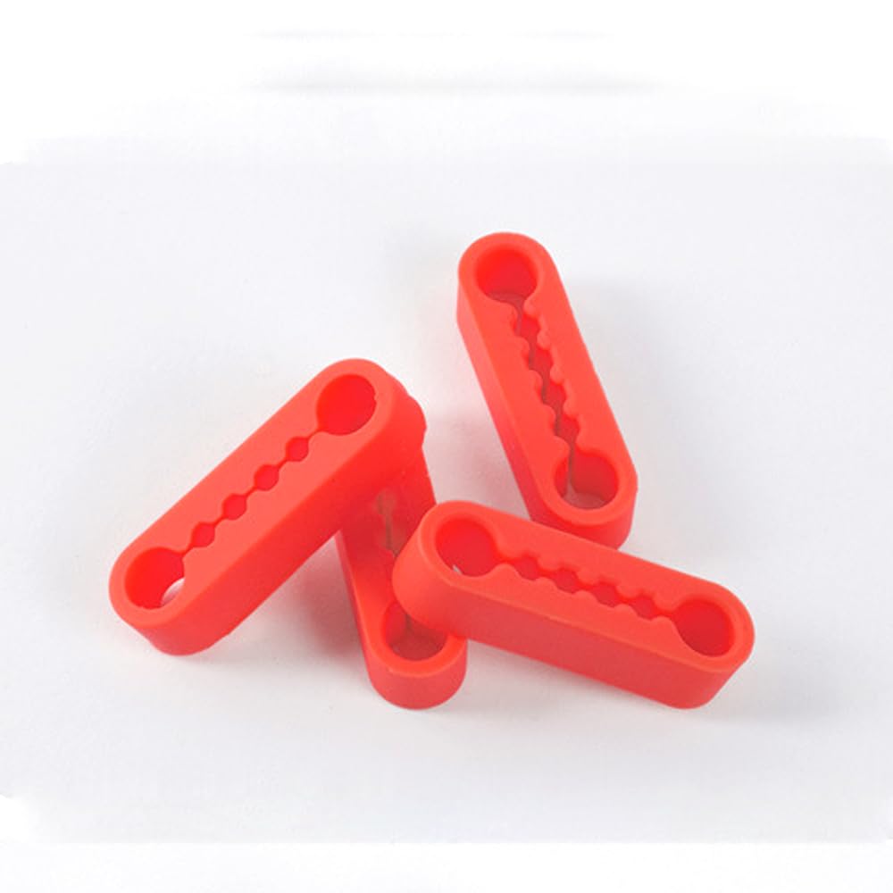 CIHAQQ 4Pcs Car Door Lock Damper for MG4 Electric EH32 2022-2025 Shock Absorbing Buffer Pads Silicone Noise Reduction Deadener Interior Accessories,Red