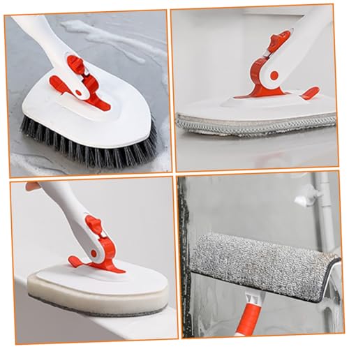 Brosse dure pour carrelage et joints avec manche télescopique réglable