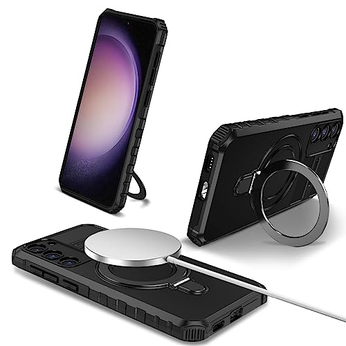Coque Samsung S23 antichoc à anneau support magnétique blindé