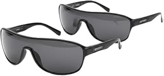 Spexy Kids Sport Shield Sunglasses, Black Frame, Grey Lens, Wraparound Style, UV Protection (5-12) years Price In India