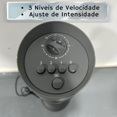 Ventilador de Torre com 3 Níveis de Velocidade, Silencioso (127v)