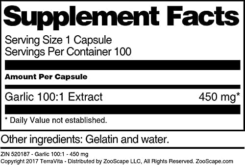 Miniatura 4 de TerraVita Ajo 1001-450 mg (100 Cápsulas, ZIN 520187)