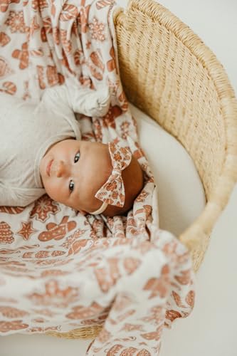 Image of Copper Pearl Swaddle Blankets for Newborns | Soft Stretchy Receiving Blankets for Boys and Girls | Large 46 x 46 Inch Baby Blankets | Lightweight and Breathable Swaddles | Gingerbread