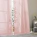 WelvetBLK Sheer Blush Curtains for Bedroom Living Room 63 Inch Length 2 Panels, Airy Soft Light Filtering Sheer Dining Room Curtains, Modern Rod Pocket Drapes, Blush, Each 42