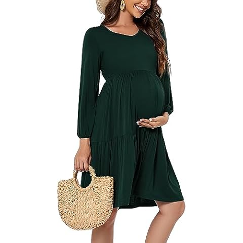 Smallshow Women's Long Sleeve Maternity Dress Cover