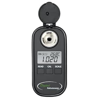 HOJILA Digital Salinity Refractometer, 0-28% Salinity, Specific Gravity 1.000-1.217