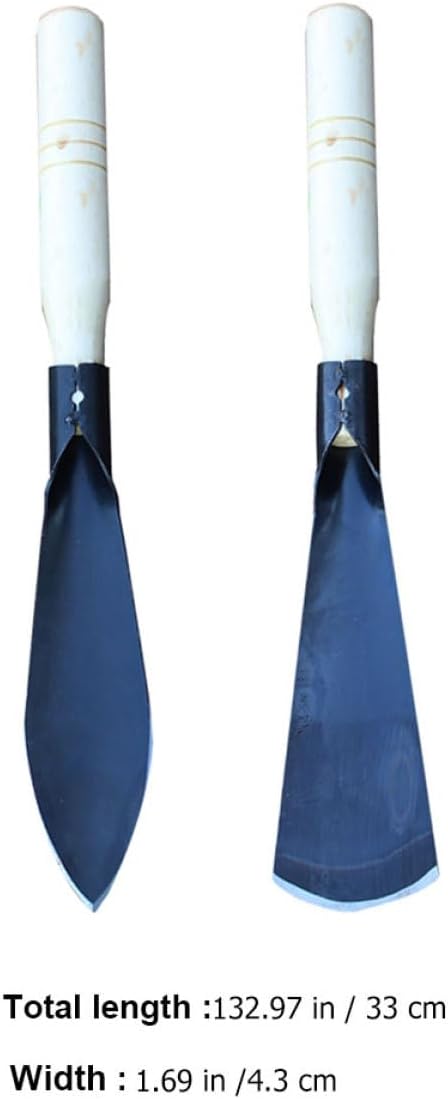 GLEAVI 2pcs Gardening Hand Shovels with Wood Handle, Manganese Steel Mini Planting and Digging Tools for Flower Beds and Vegetable Gardens, Household Garden Shovels for Weeding and Soil