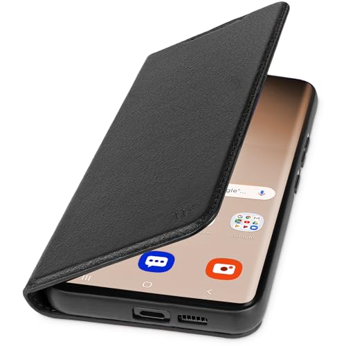 Étui de protection Samsung Galaxy S26 noir en cuir à rabat mince WIIUKA